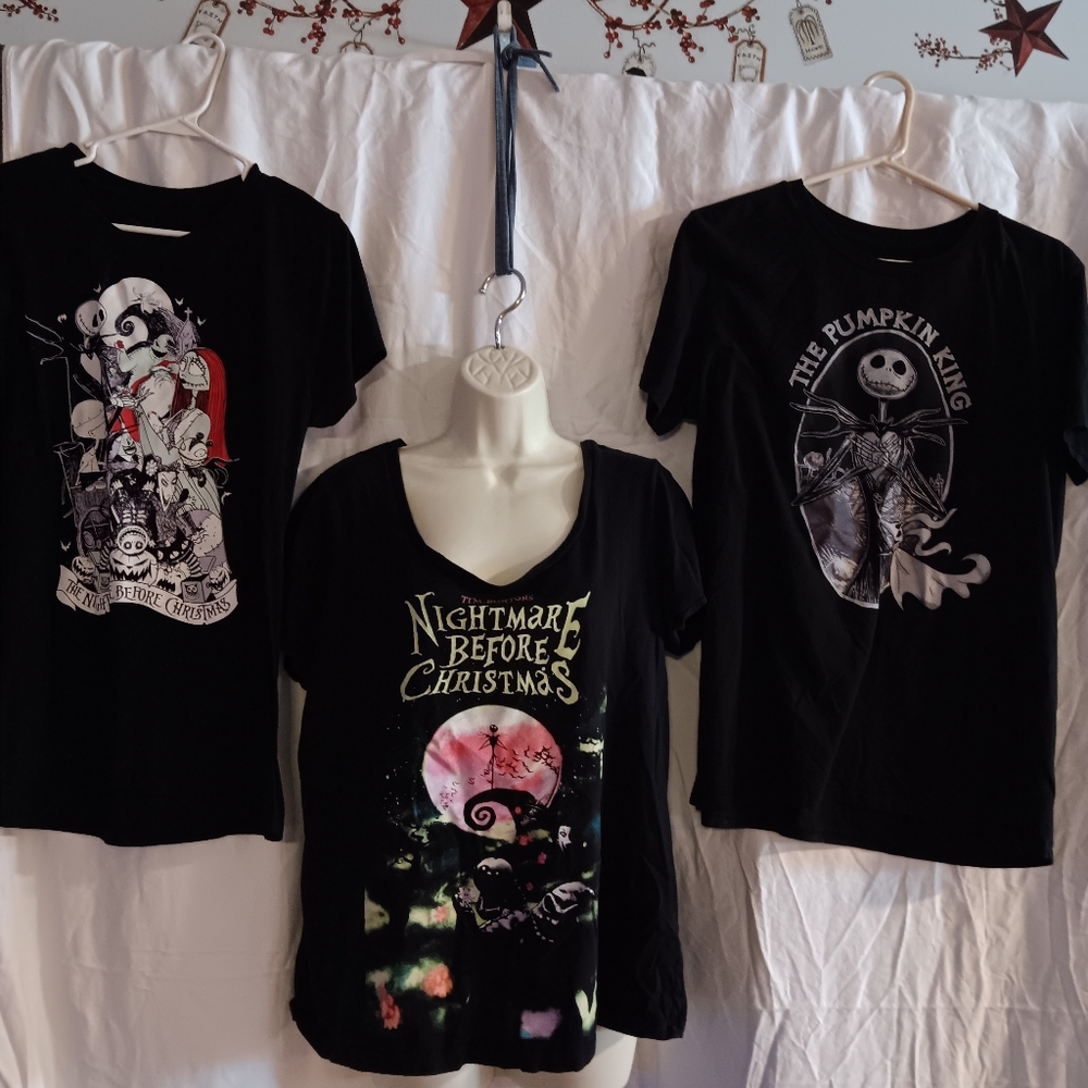 Disney lot of 3 Nightmare Before Christmas  T-shirts size XL